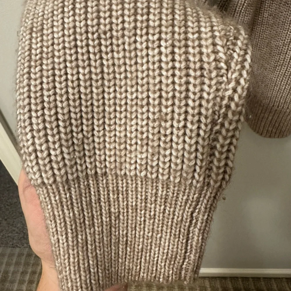 Tan Crewneck Knit Sweater
